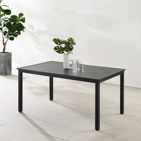 Hansen Outdoor Metal Dining Table - 37"x60"x28.5"