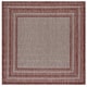 preview thumbnail 97 of 140, SAFAVIEH Courtyard Vickie Indoor/ Outdoor Waterproof Patio Backyard Rug 5'3" Square - Grey/Red