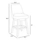 preview thumbnail 2 of 55, Boucle Polyester Upholstered Swivel Counter Stool - Foot Glides