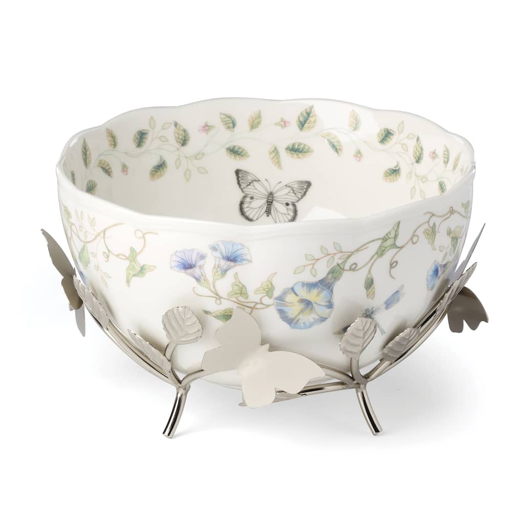 Lenox Butterfly Meadow 25th Anniversary Bowl with Stand