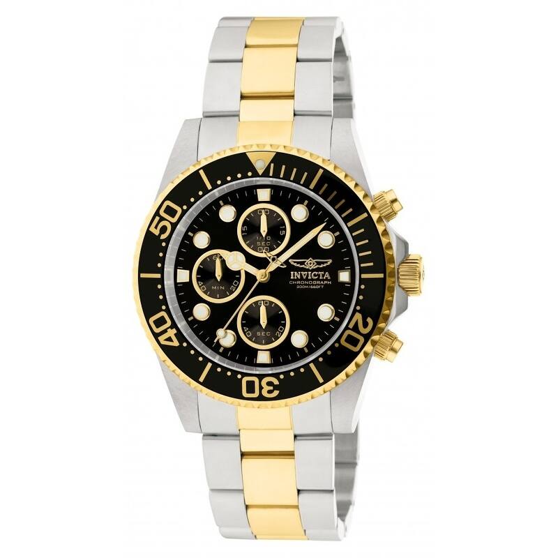 Invicta Men's Pro Diver 1772 Stainless Steel, Gold Watch