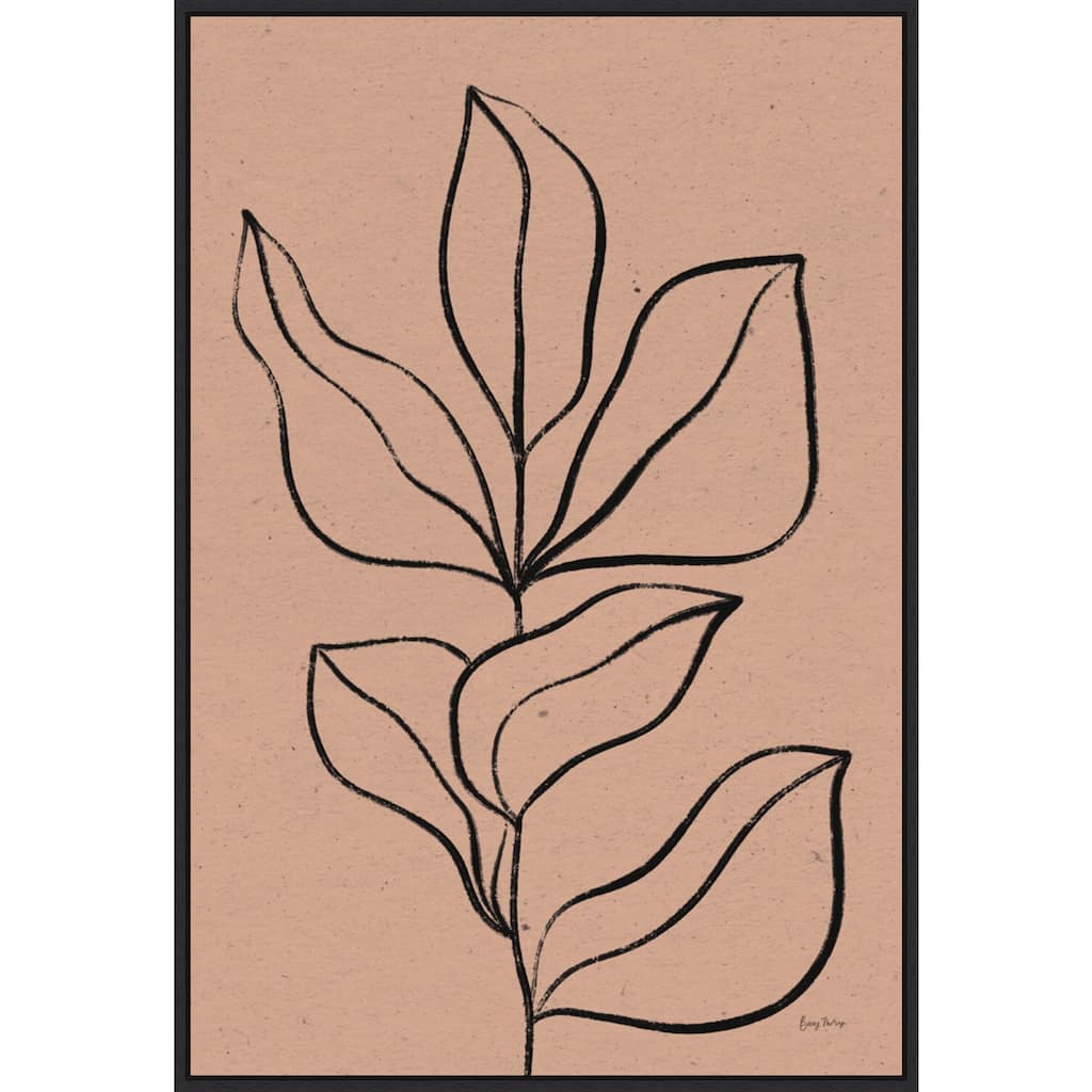 Balance VII (Leaves) by Becky Thorns (23 x 33 in.), Framed Canvas Wall Art Print - Sylvie Black - Sylvie Black