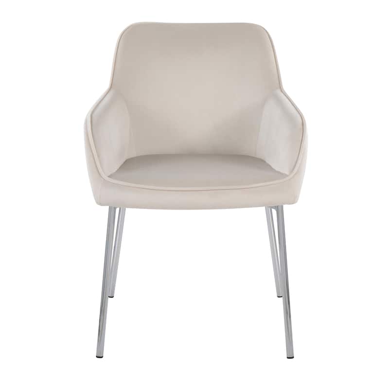 Silver Orchid Galotti Chrome Upholstered Dining Chair (Set of 2)