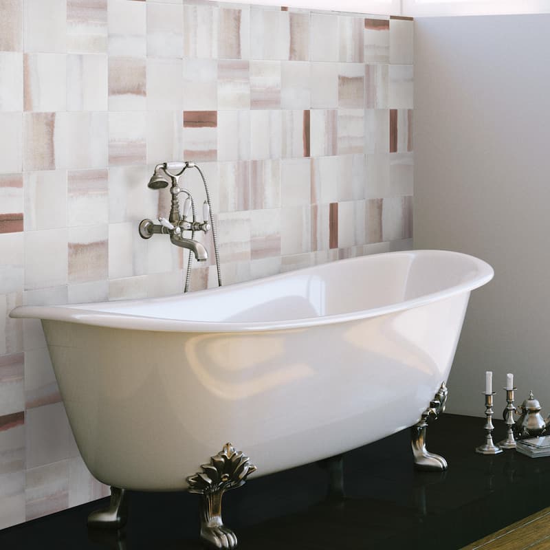 Merola Tile Matter Canvas Bone Red 6" x 6" Porcelain Floor and Wall Tile - Case (25 Tiles)