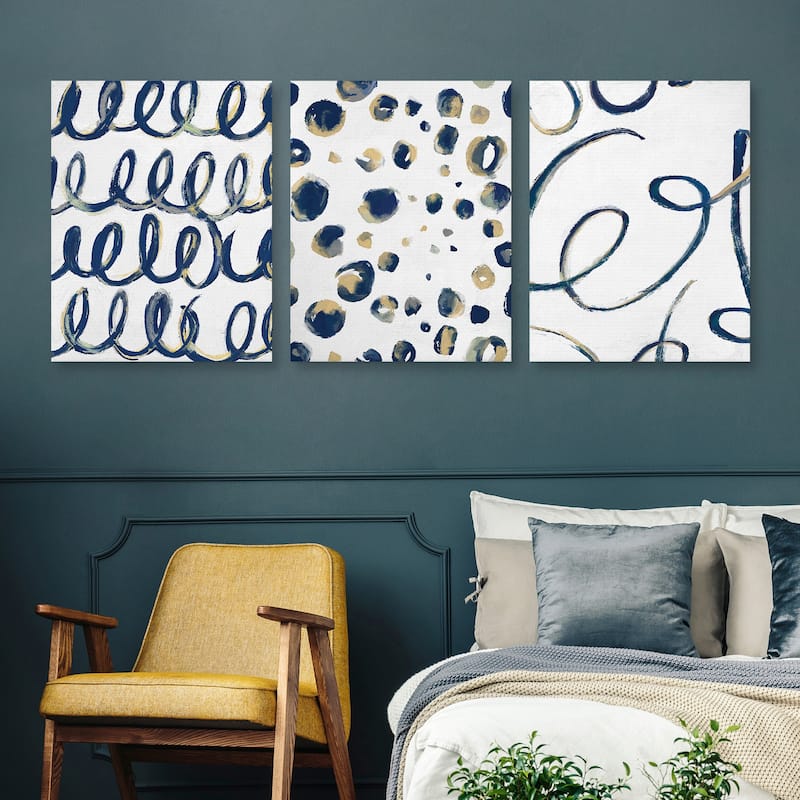 Freeform I, II, III by Studio Arts Canvas Art Prints