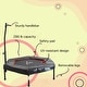 preview thumbnail 4 of 7, 50'' UV-Resistant & Fully Secure Hexagonal Fitness Trampoline with Handlebar
