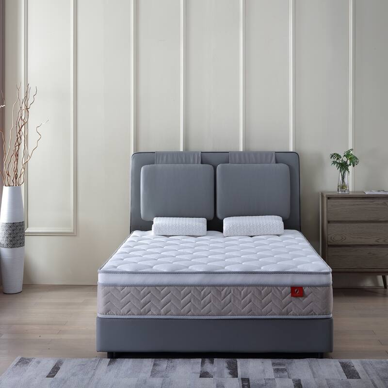 12 Inch Hybrid Mattress In A Box,Individual Pocket Coil, Medium Firm, Memory Foam Mattress