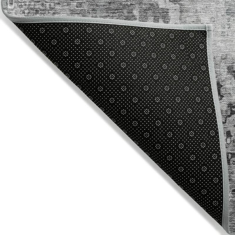 Machine Washable Indoor/ Outdoor Contemporary Abstract Chantille Rug