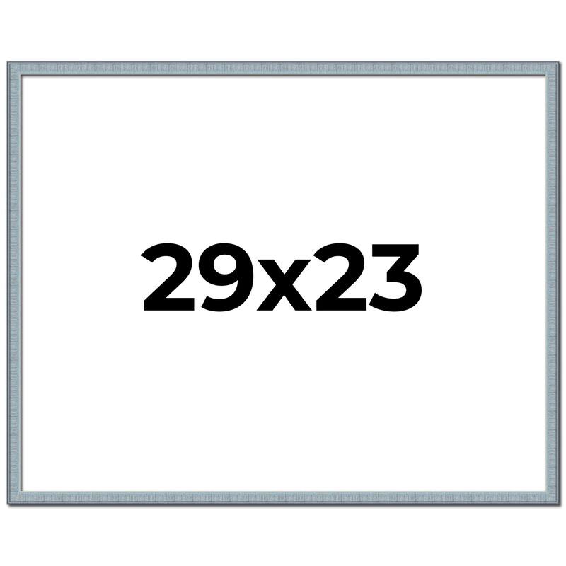 29x23 Frame Rustic Sky Blue Solid Wood Picture Frame | 0.75 Inch