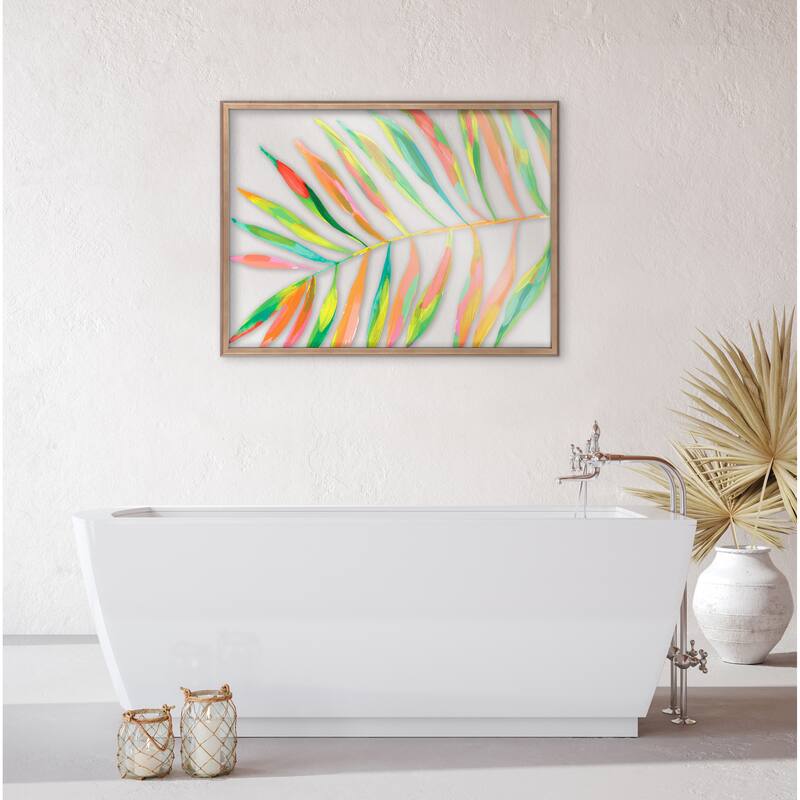 Kate and Laurel Blake Palma Framed Printed Glass by Jessi Raulet