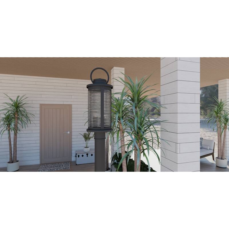 Tilmore 1-Light Matte Black Outdoor Post Lantern