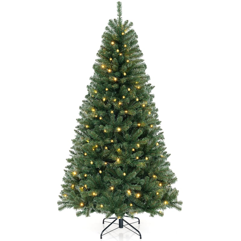 Gymax 6/7/8 FT Christmas Tree w/568/830/1182 PVC Branch Tips - See Details - 7 Foot