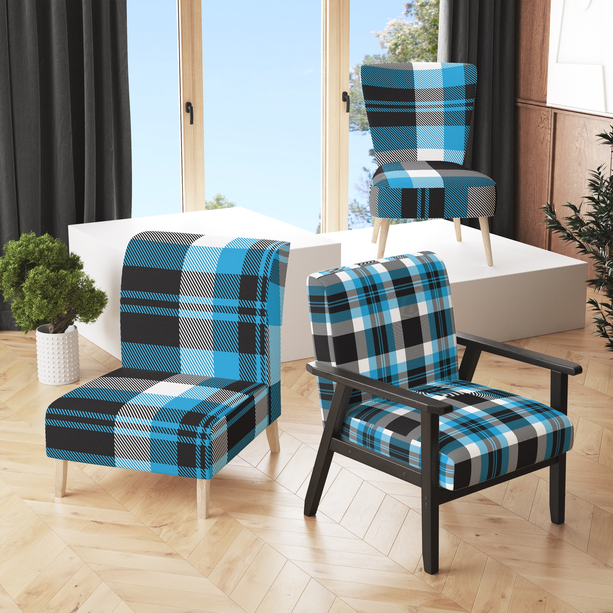 Tartan best sale accent chair