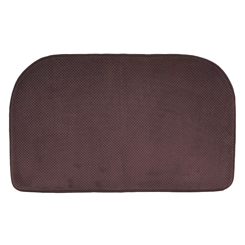 Soft Plush Memory Foam Kitchen Rug Mat - Non-Slip Backing - 18x30 Inch - 18"x30" Rectangle - Brown