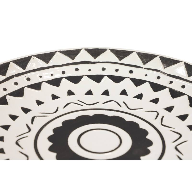 Black Ceramic Eclectic Wall Decor Abstract (Set of 2)