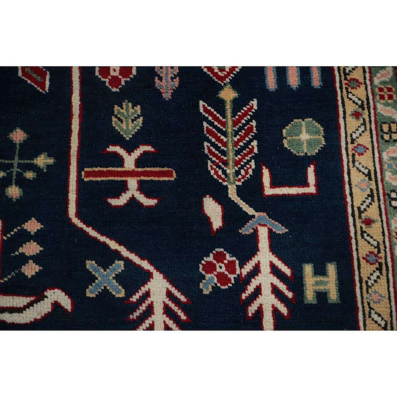 Hand Knotted Oriental 100% Wool Carpet Traditional Medallion Red Heriz (serapi) Area Rug - 9' 8'' X 7' 9''