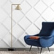 preview thumbnail 3 of 7, Windsor 60" Metal/Marble Cone Shade LED Floor Lamp, Brass/Black by JONATHAN Y - 60" H x 18" W x 9.25" D