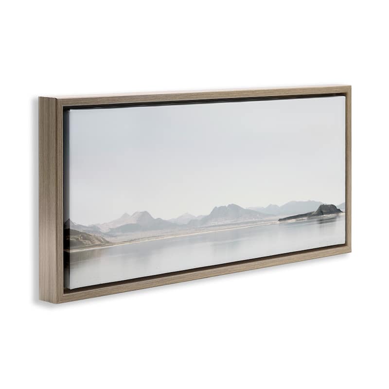 Stupell Misty Morning Mountain Framed Floater Canvas Wall Art Design By Gemma Bardot