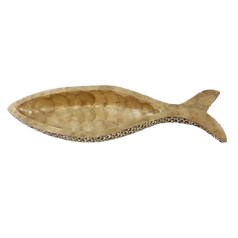 Large Gold/Brown Fish Tray