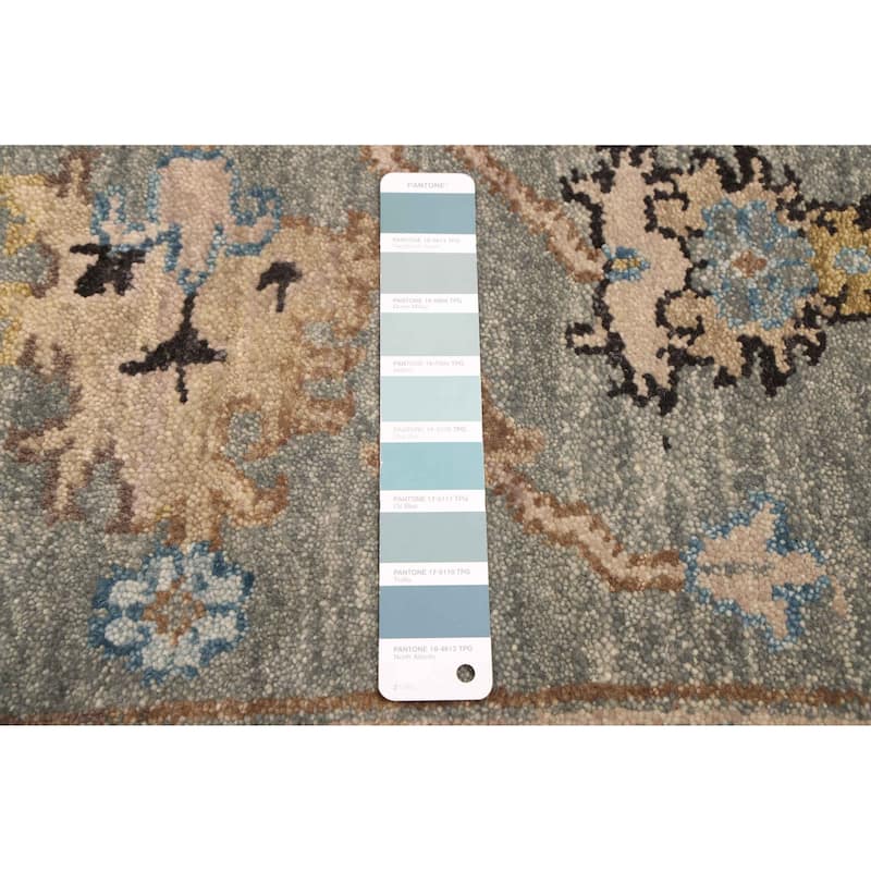 ECARPETGALLERY Hand-knotted Finest Agra Jaipur Teal Wool Rug - 7'11 x 9'7
