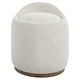 preview thumbnail 1 of 7, Uttermost 23186 Swirl 21" Wide Fabric Accent Stool Natural Faux Sheepskin
