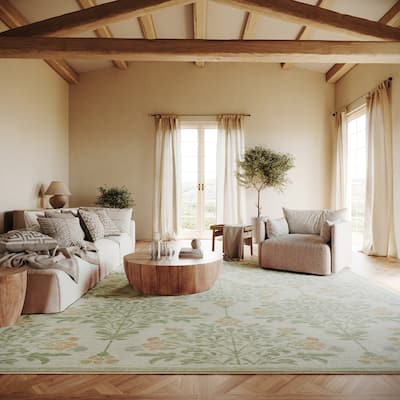 Nuloom Loreva Floral Transitional Washable Area Rug