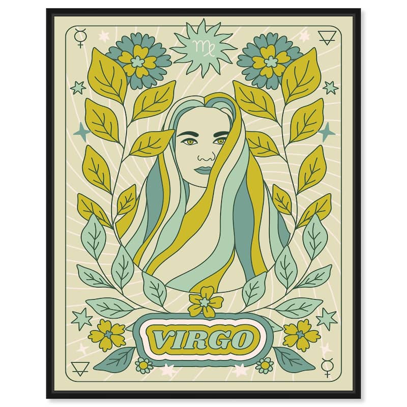 Virgo Stars Card Canvas by Art Remedy - 20" x 24" - Black