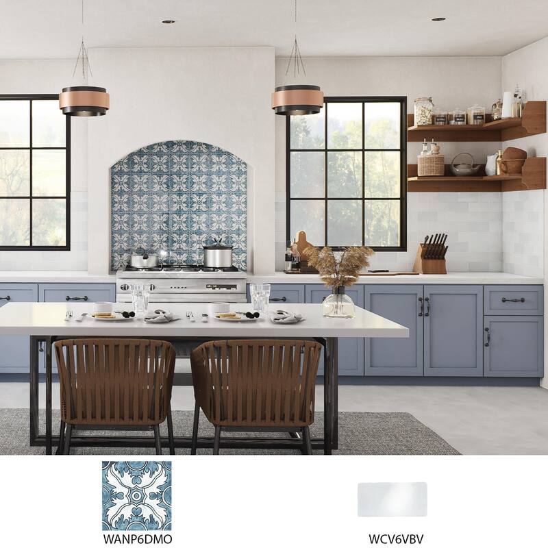 Merola Tile Provincial Deco Monte Real 6" x 6" Porcelain Wall Tile - (1 Tile)