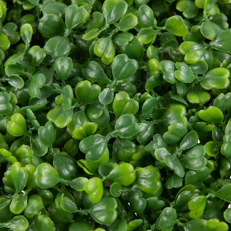 19" Two Tone Green Artificial Boxwood Topiary Ball