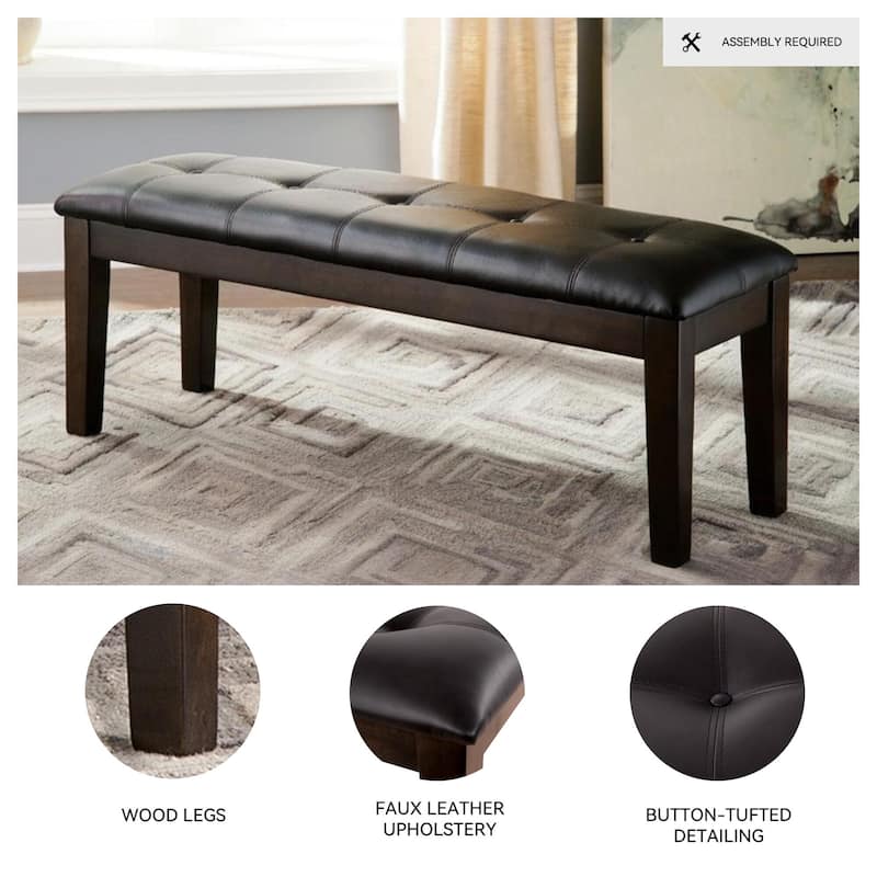 Haddigan Dark Brown Dining Bench