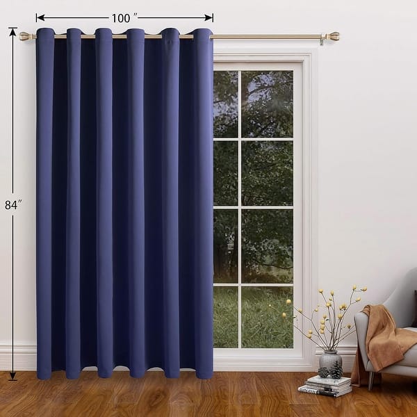 dimension image slide 2 of 9, Wall Room Divider Screens Sound Proof Wide Blackout Curtain, 1 Panel