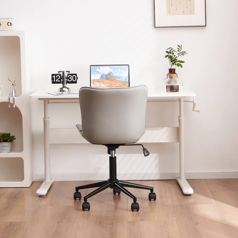 Armless Office Chair Swivel Home Office Desk Chairs with Wheels