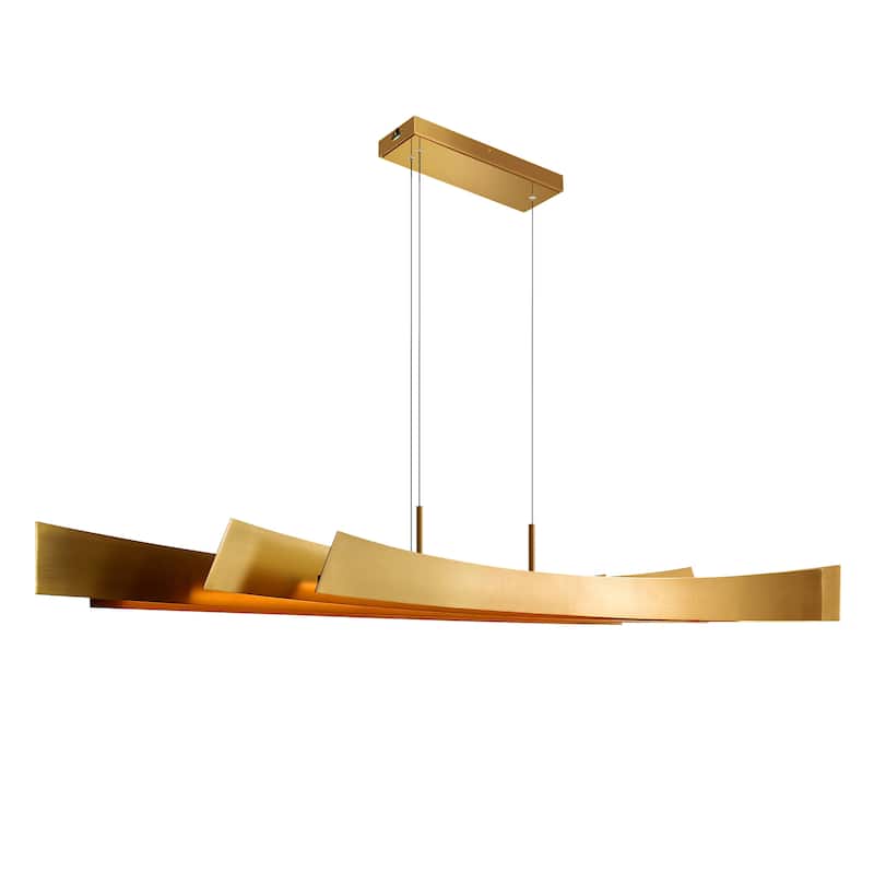 Candora Integrated LED 72in Brass Chandelier - Brass