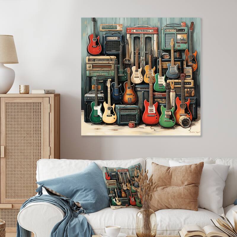 Designart "Grey Rural Melodies Jukebox Jamboree" Jukeboxes Metal Wall Art - Grey Metal Wall Décor Modern Metal Art Work