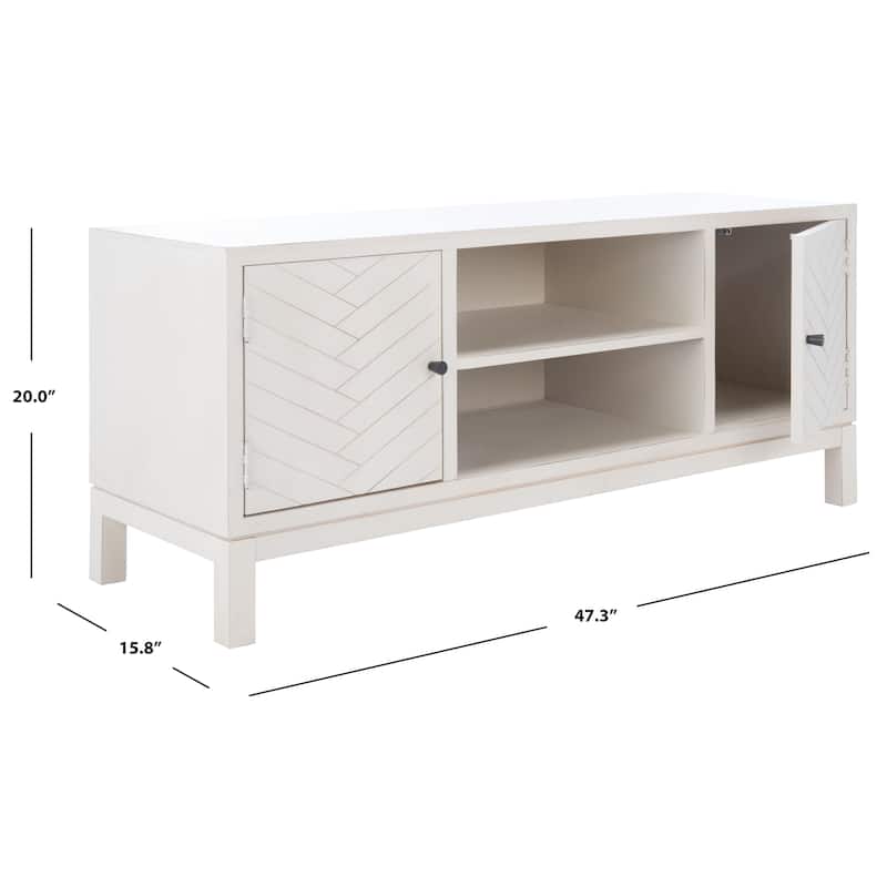 SAFAVIEH Ajana 47-inch Storage Media TV Stand - 47.3" W x 15.8" L x 20" H