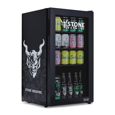 Newair Stone® Brewing 126 Can Beverage Refrigerator and Cooler with SplitShelf and Adjustable Shelves for Beer and Soda