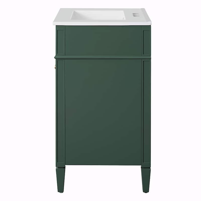 24" Bathroom Vanity with 2 Doors and Tip-Out Drawer - Bathroom Storage Cabinet with Sink