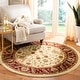 preview thumbnail 3 of 18, SAFAVIEH Lyndhurst Bengusu Traditional Oriental Rug 5'3" x 5'3" Round - Ivory/Red