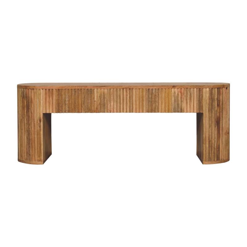 Artisan Furniture Solid Wood Soba Straight Media Unit , Light brown , Drawers