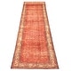 preview thumbnail 3 of 7, ECARPETGALLERY Hand-knotted Andelz Red Wool Rug - 3'5 x 13'7