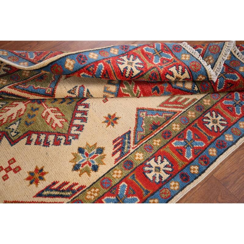 Handmade Kazak Oriental Accent Rug Handmade Wool Carpet - 3'2" x 5'1"