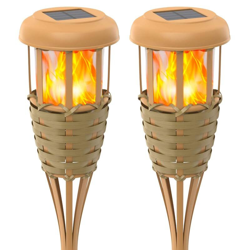 Flickering Flames Solar Powered Lights Upgraded Solar Torches