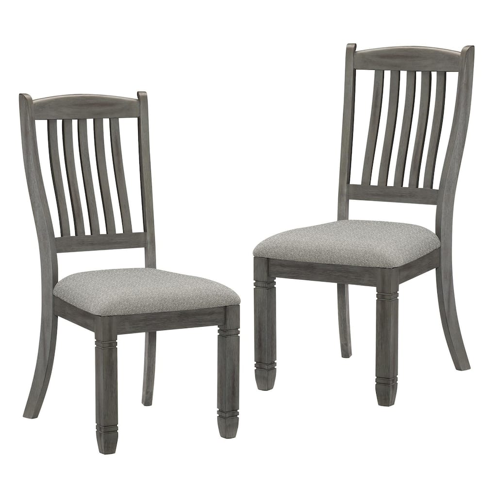 2pc Dining Height Side Chairs,Wood Frame Fabric Upholstery Chair