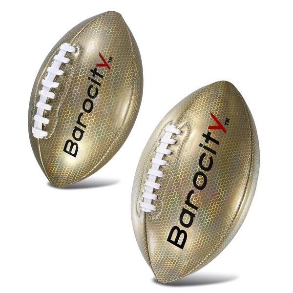 slide 2 of 7, Barocity Footballs for Kids - 2 Training Balls Gold Size 3 and Size 6