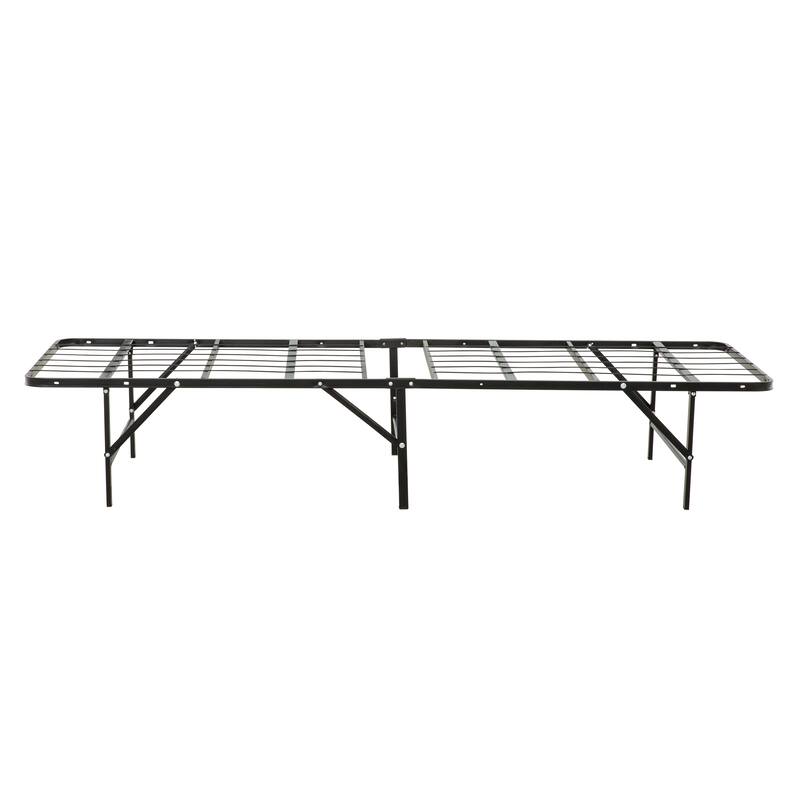 Twin Size Metal Platform Bed Frame with Under-Bed Storage, Black