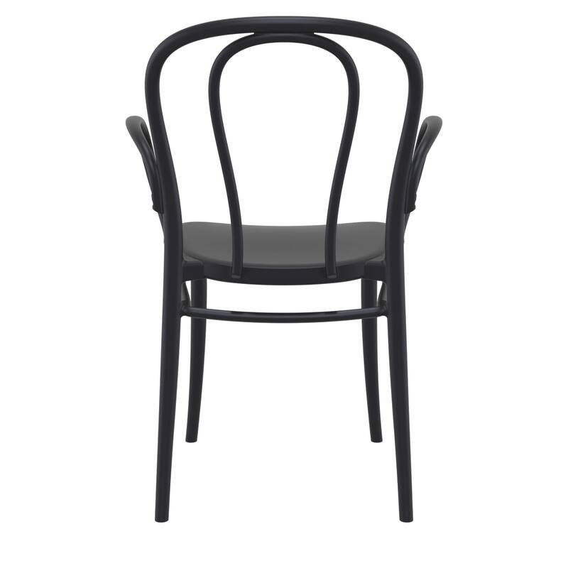 33.5" Black Stackable Patio XL Dining Armchair
