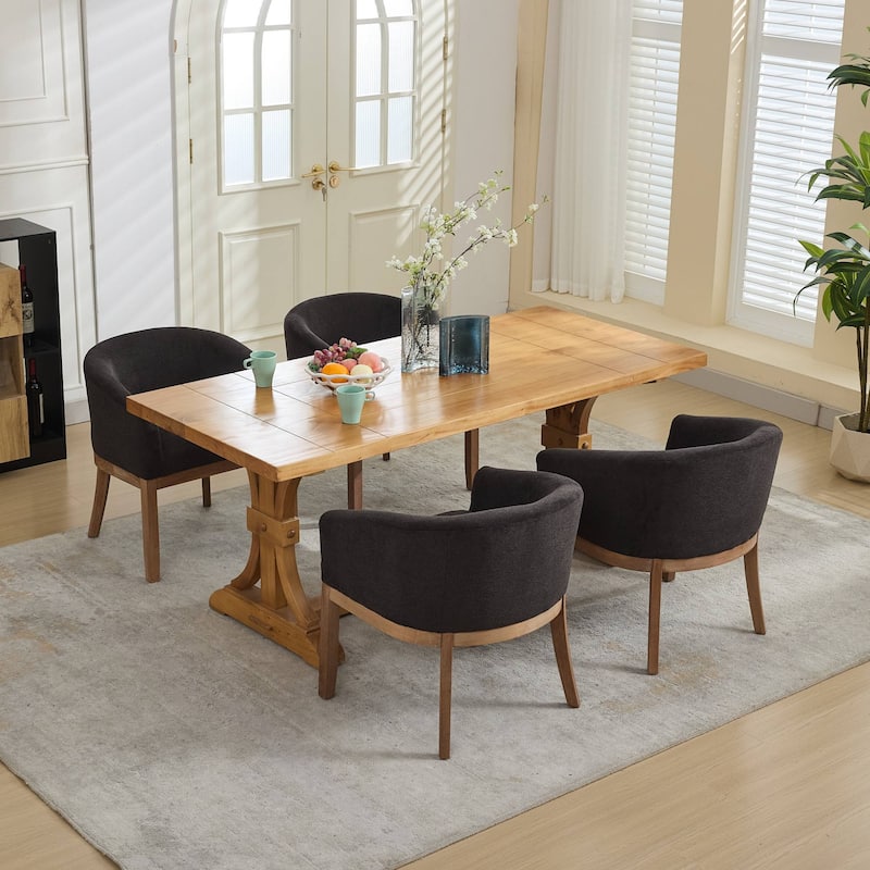 Upholstered Barrel Dining Chair Accent Chair