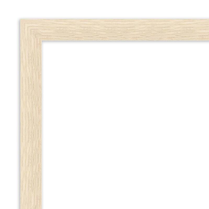 Woodgrain Stripe Beveled Wood Framed Wall Mirror