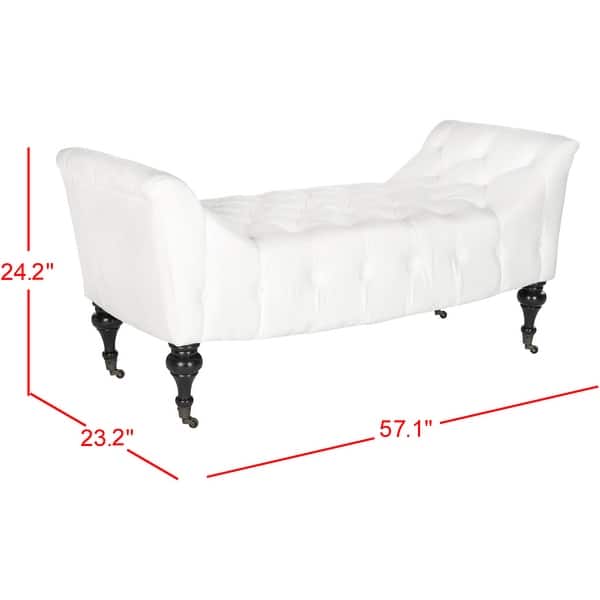 Safavieh En Vogue Georgette White Bench - 57.1" x 23.2" x 24.2"