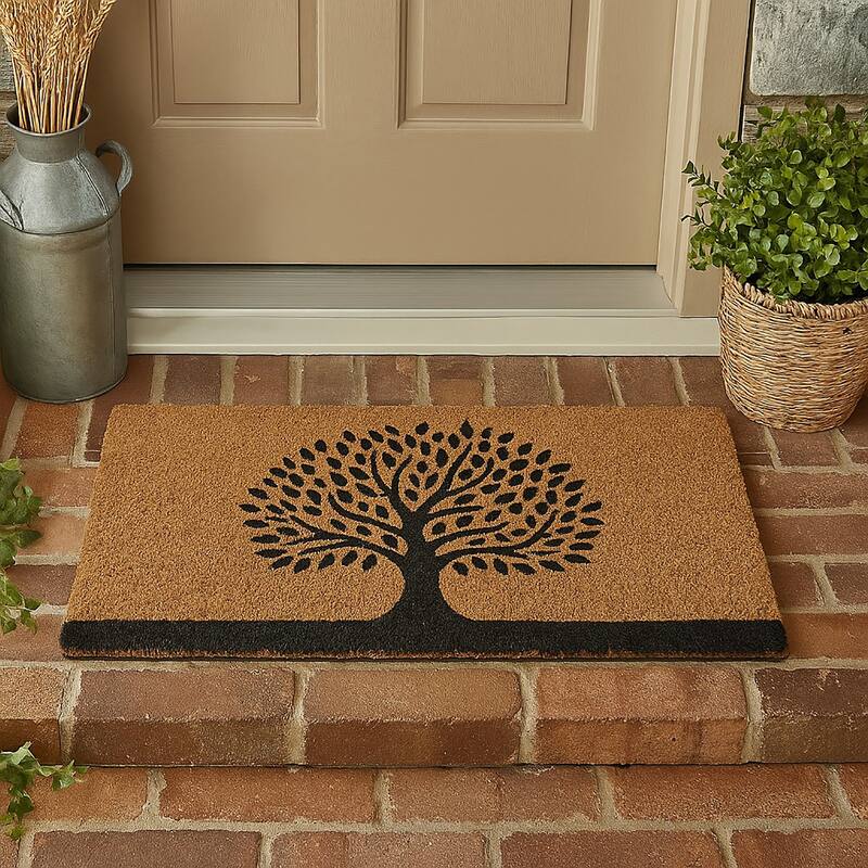 Tree of Life Coir Doormat 30x18 Inches